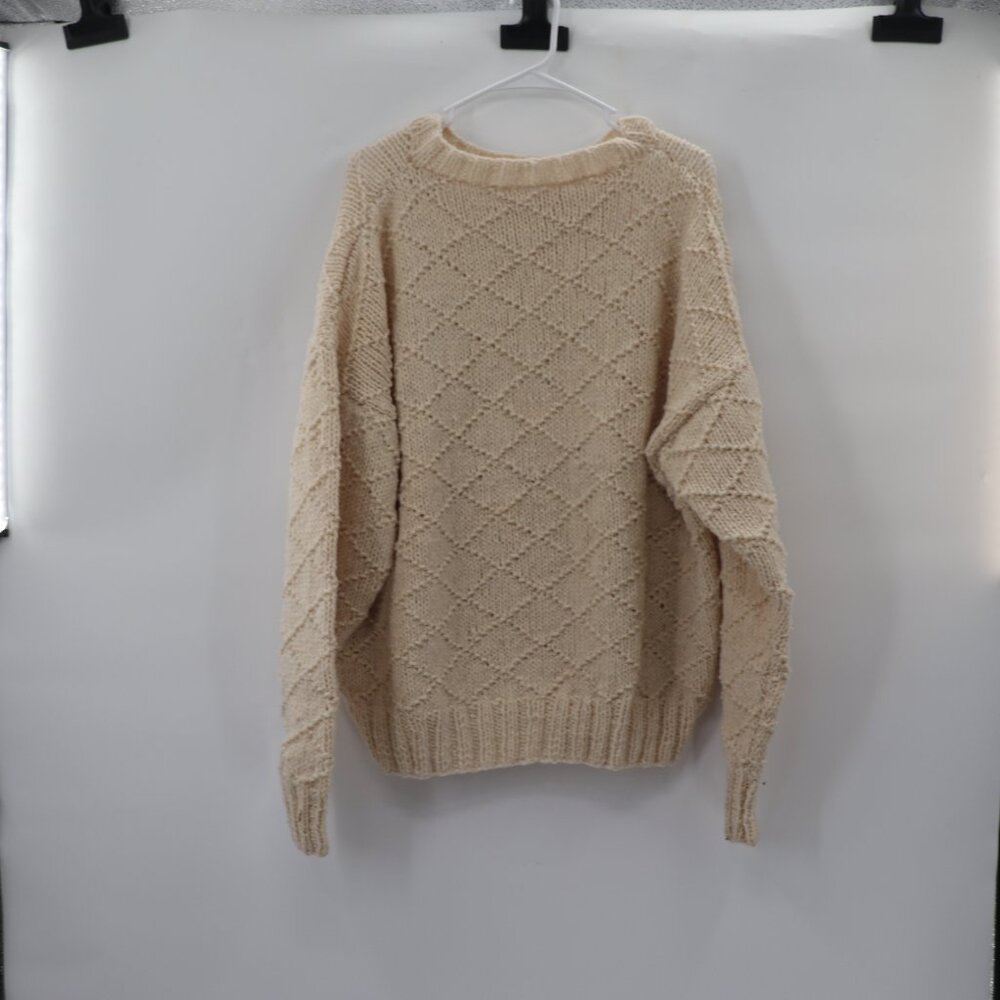 Homemade Wool Cream Sweater Size XL